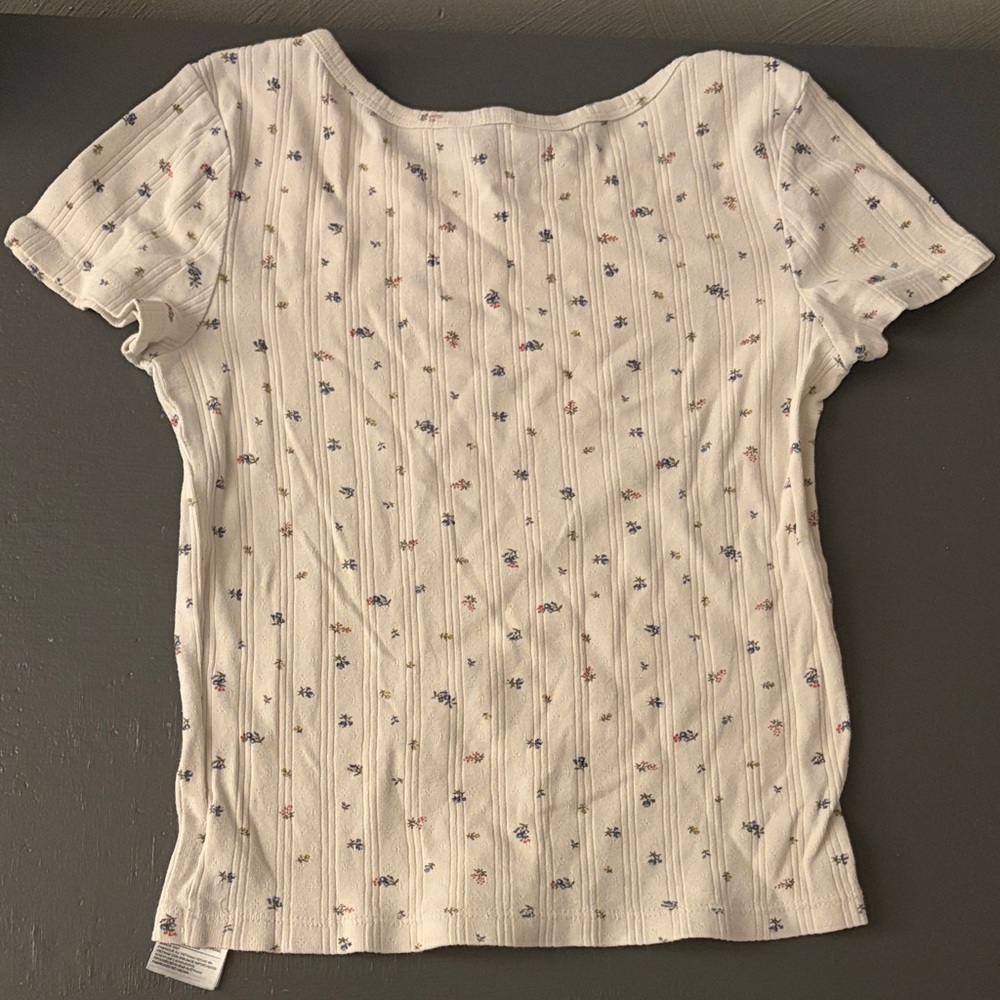 GAP Kids Cream Ribbed Top - Picture 3 of 3